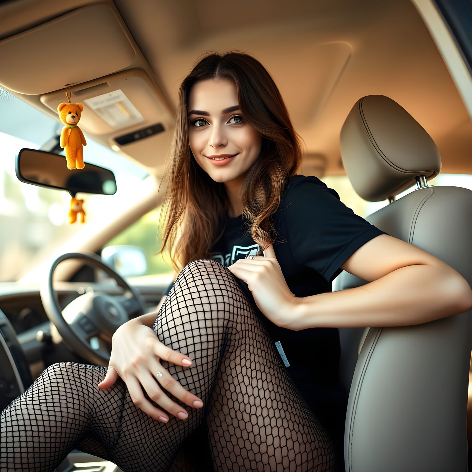 Young Woman in a Casual, Relaxed Atmosphere