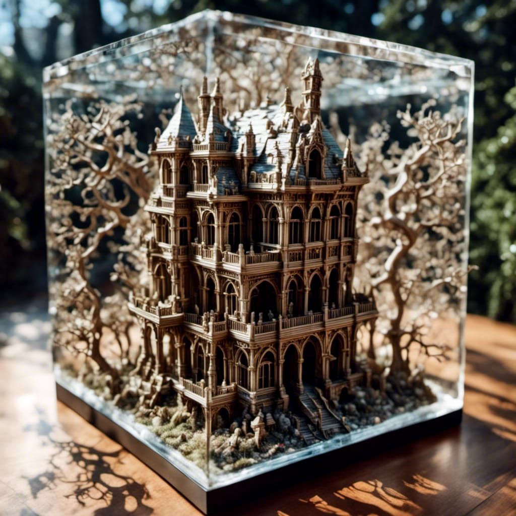 Gelatinous Cube Displaying Skeletons in Town Square