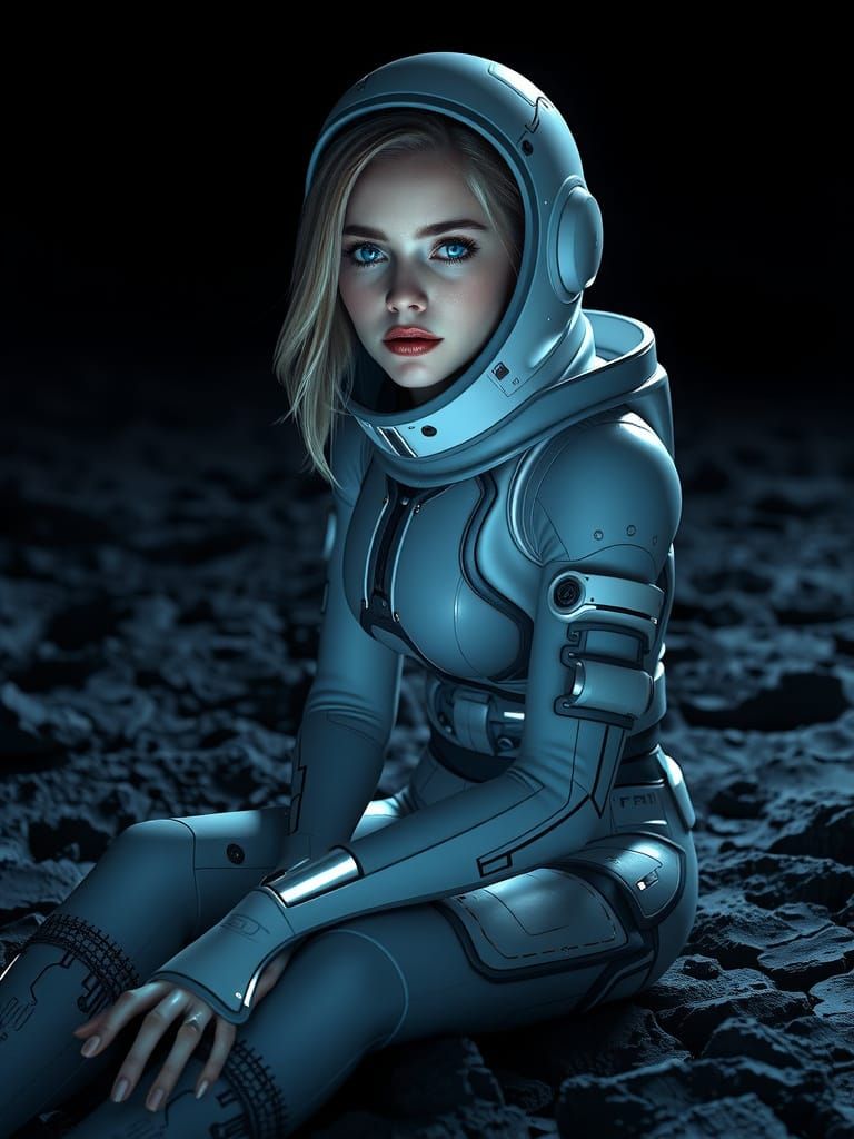 Serene Futuristic Space Goddess