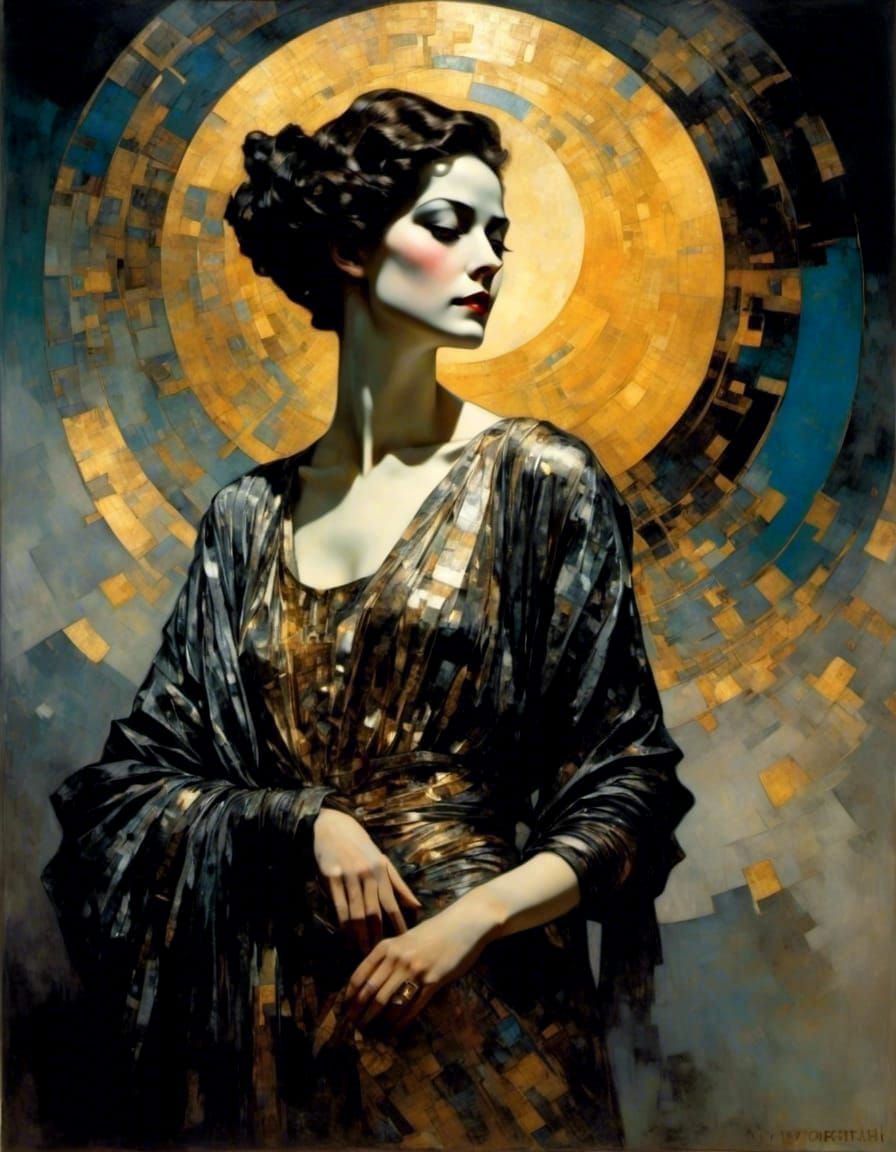 Iridescent Portrait in N.C. Wyeth Golden Age Style