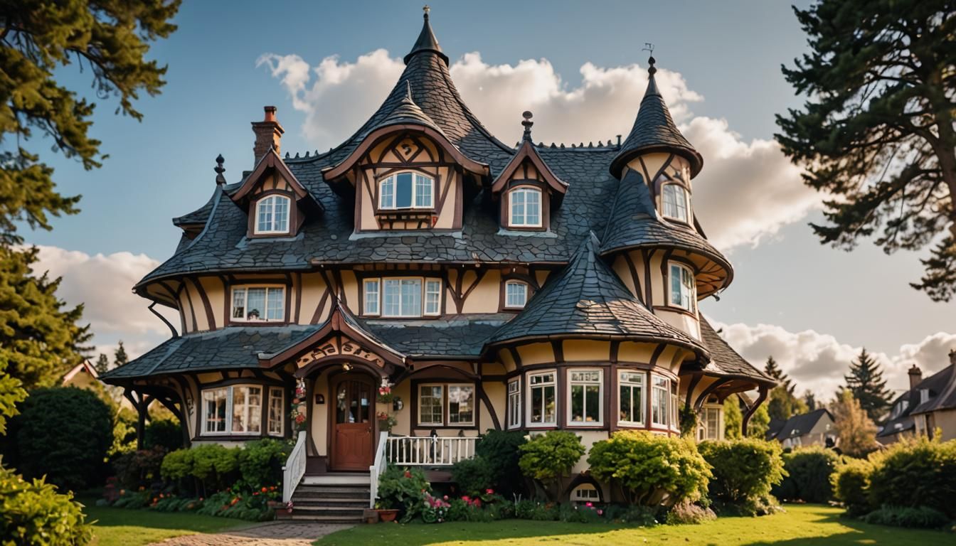 Weird and Curvy House in Professional Photo