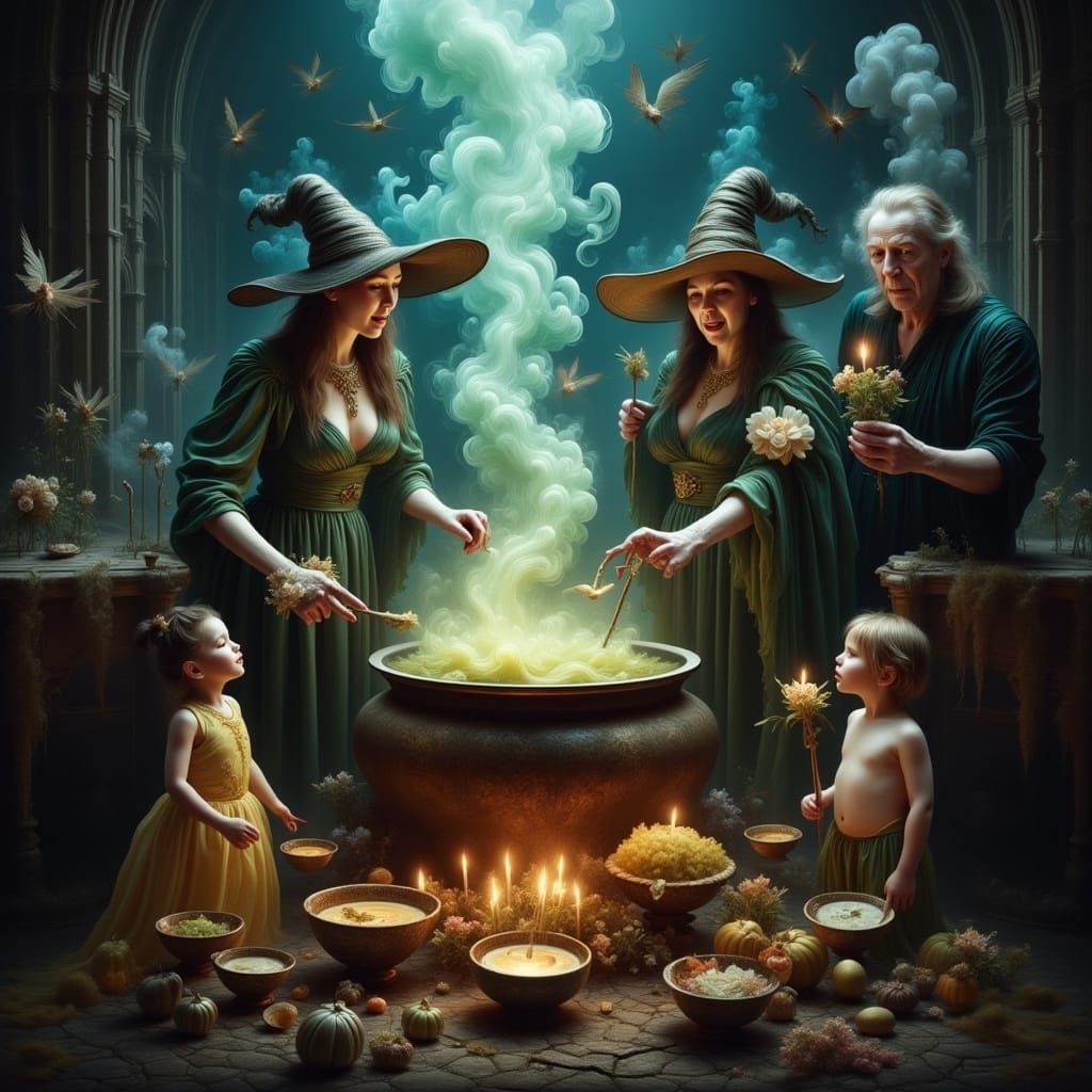 Dark Fantasy Witches Brew Magical Soup for Children