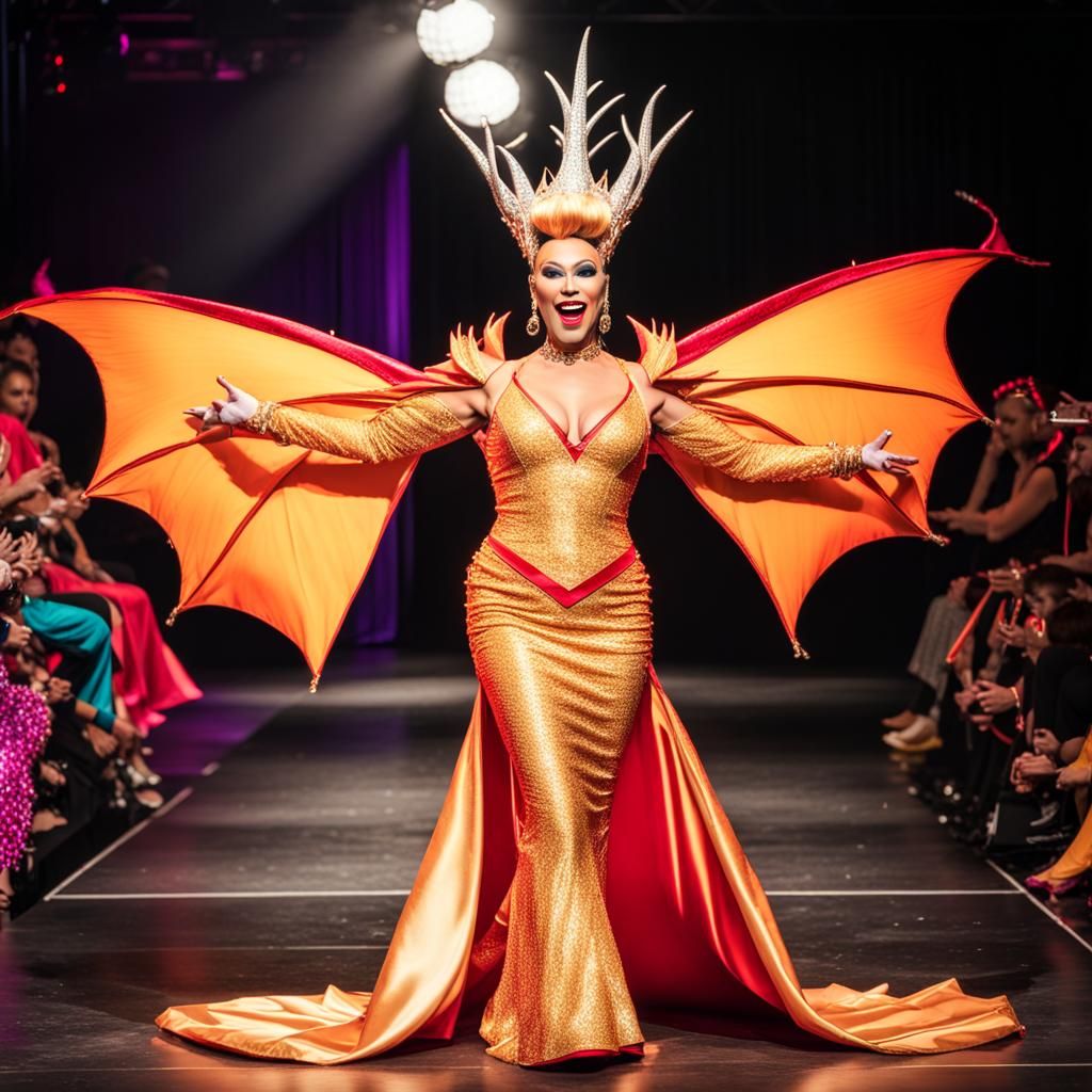 Fabulous Dragon Drag Queen on Runway
