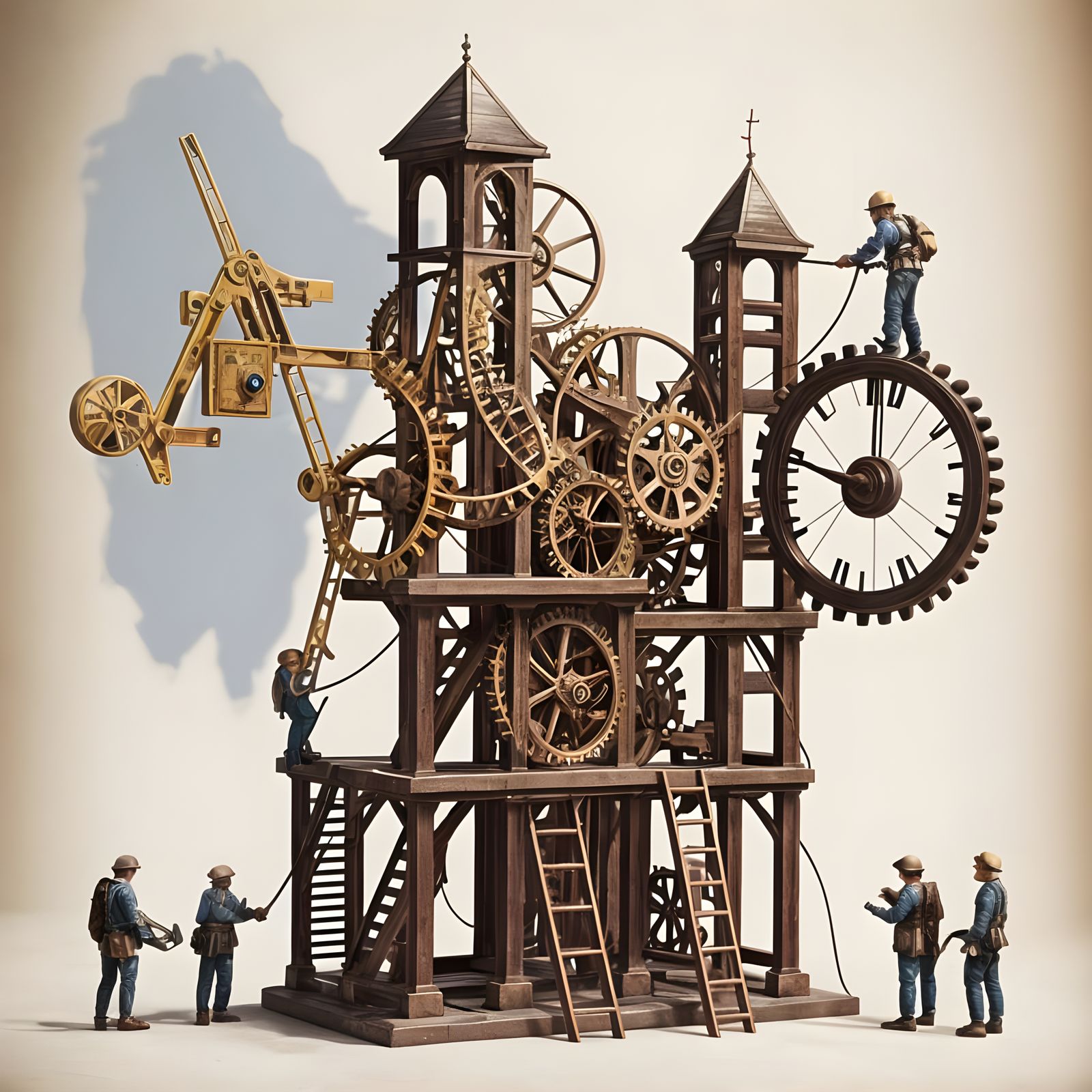 Teamwork Concept Art Inside Clock Tower