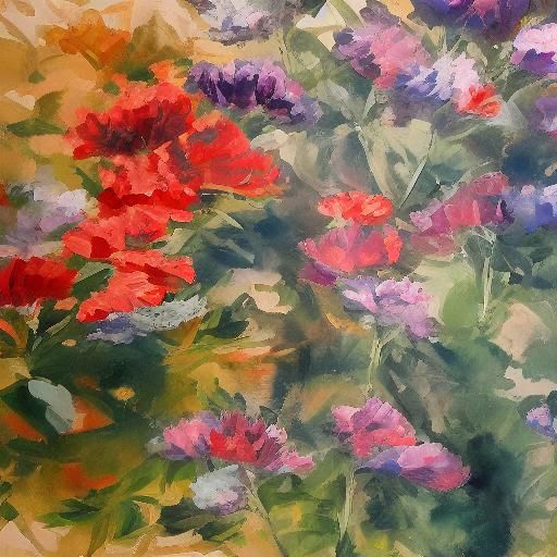 Impressionist Gouache Masterpiece in Watercolor Style