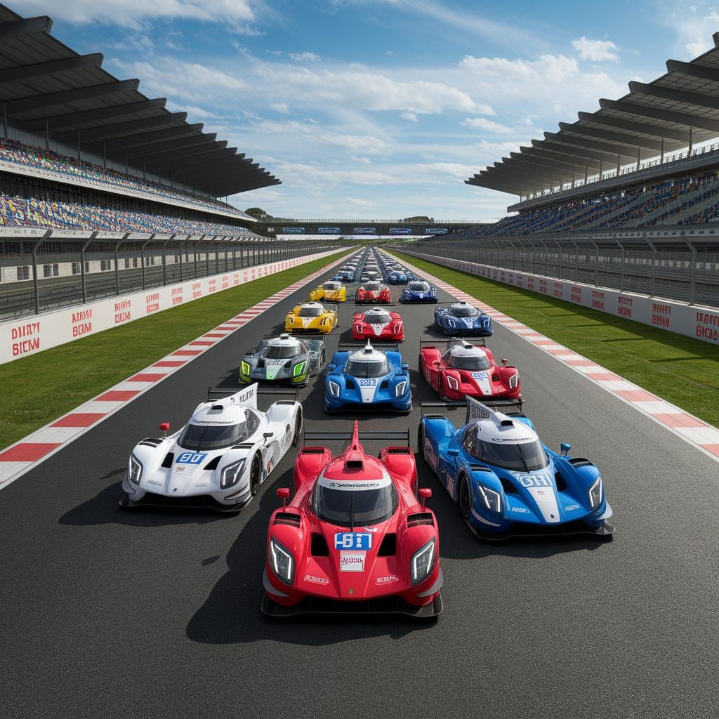 Le Mans Cars on Mario Kart Circuit