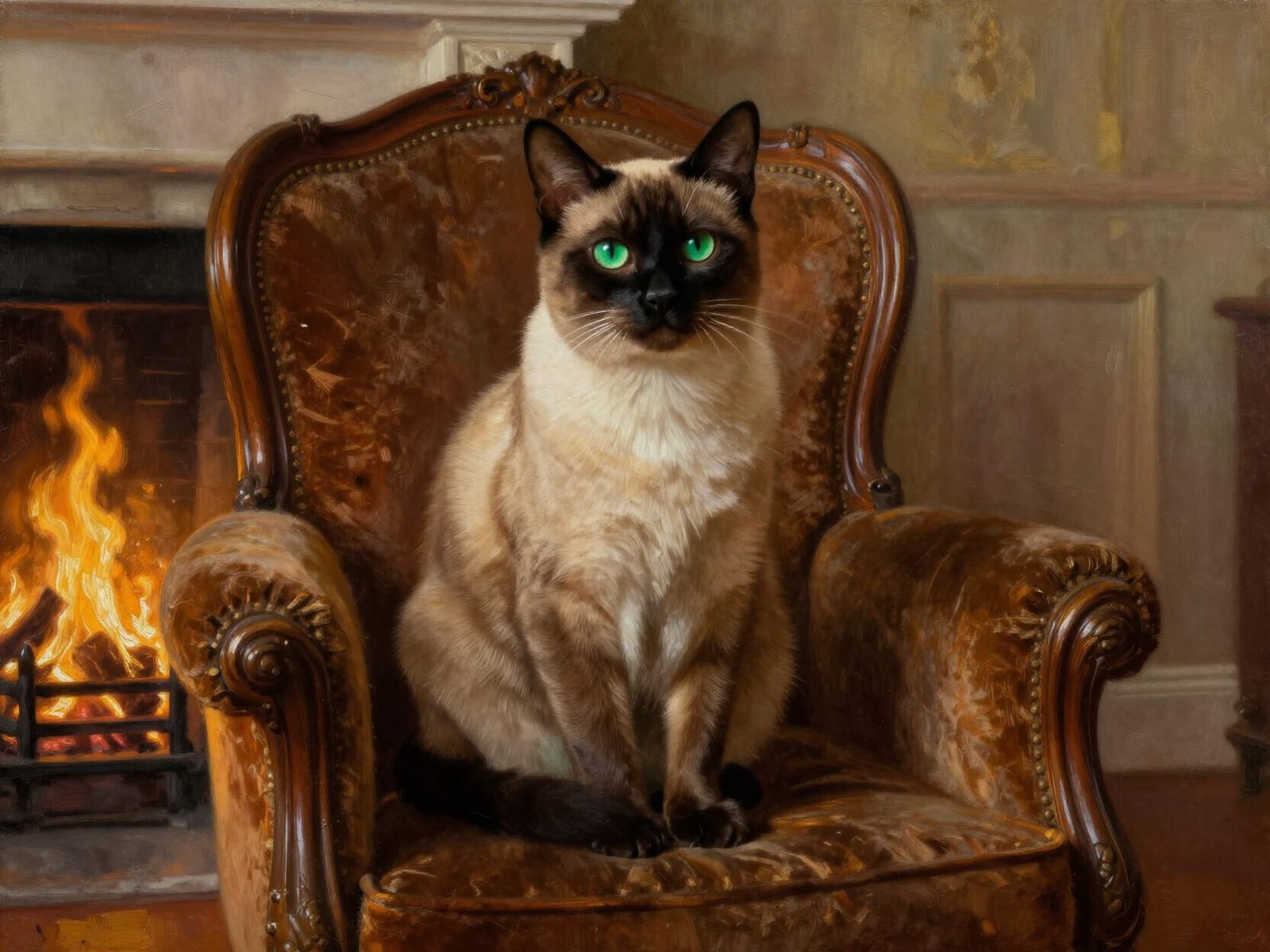 Cat in Disguise w/green contact lenses