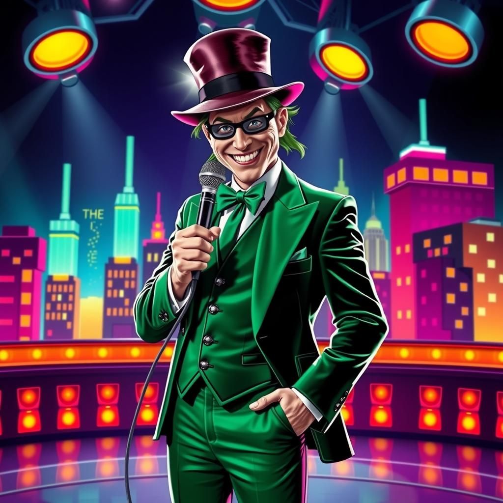 The Riddler Game Show Host in Syd Mead Style
