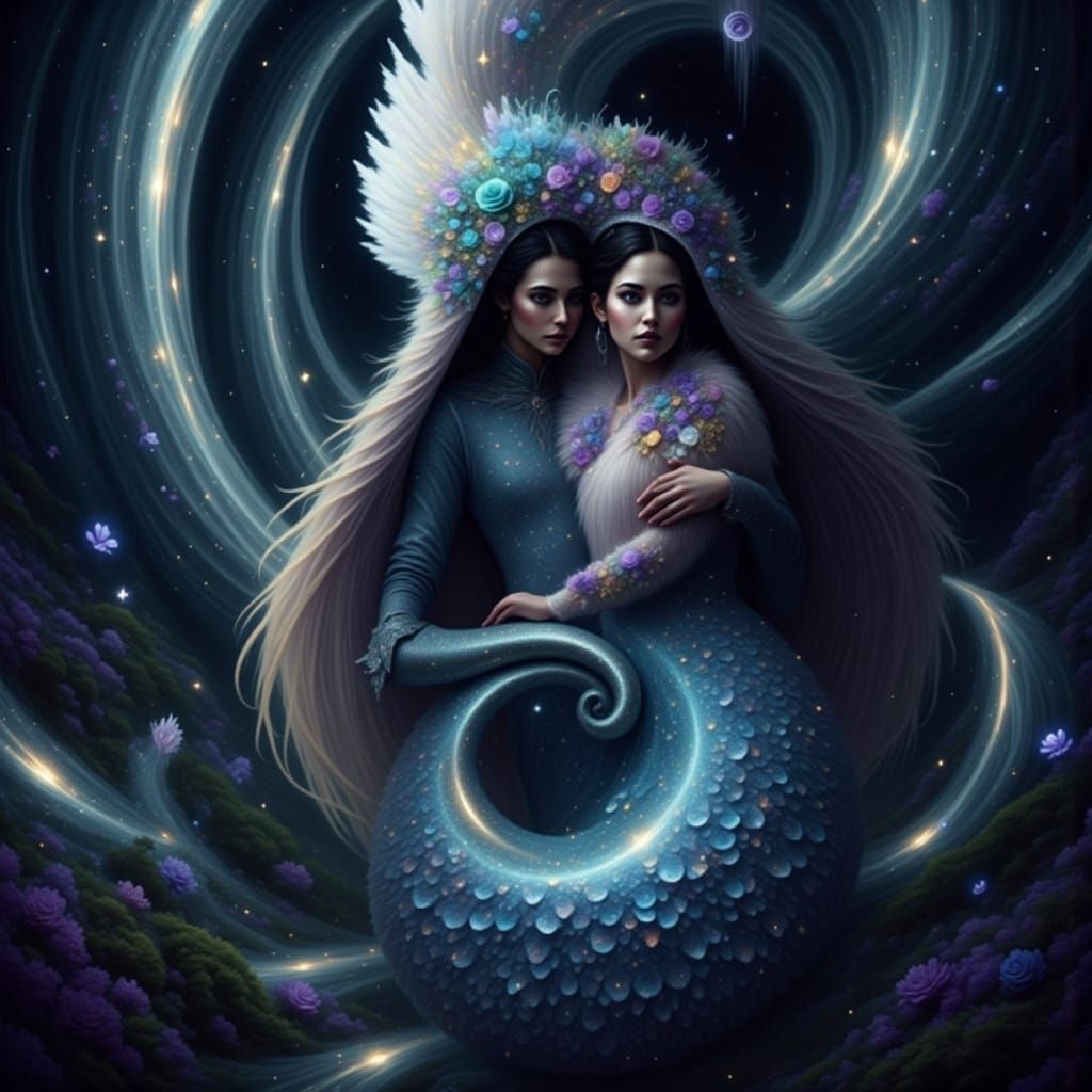 Vampire Fairy Goddess Belly Dancer in Luminous Style