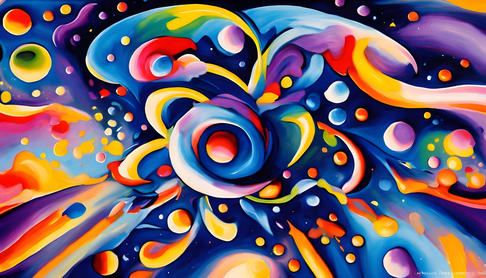 Cosmic Toroidal Starburst in Abstract Expressionist Style