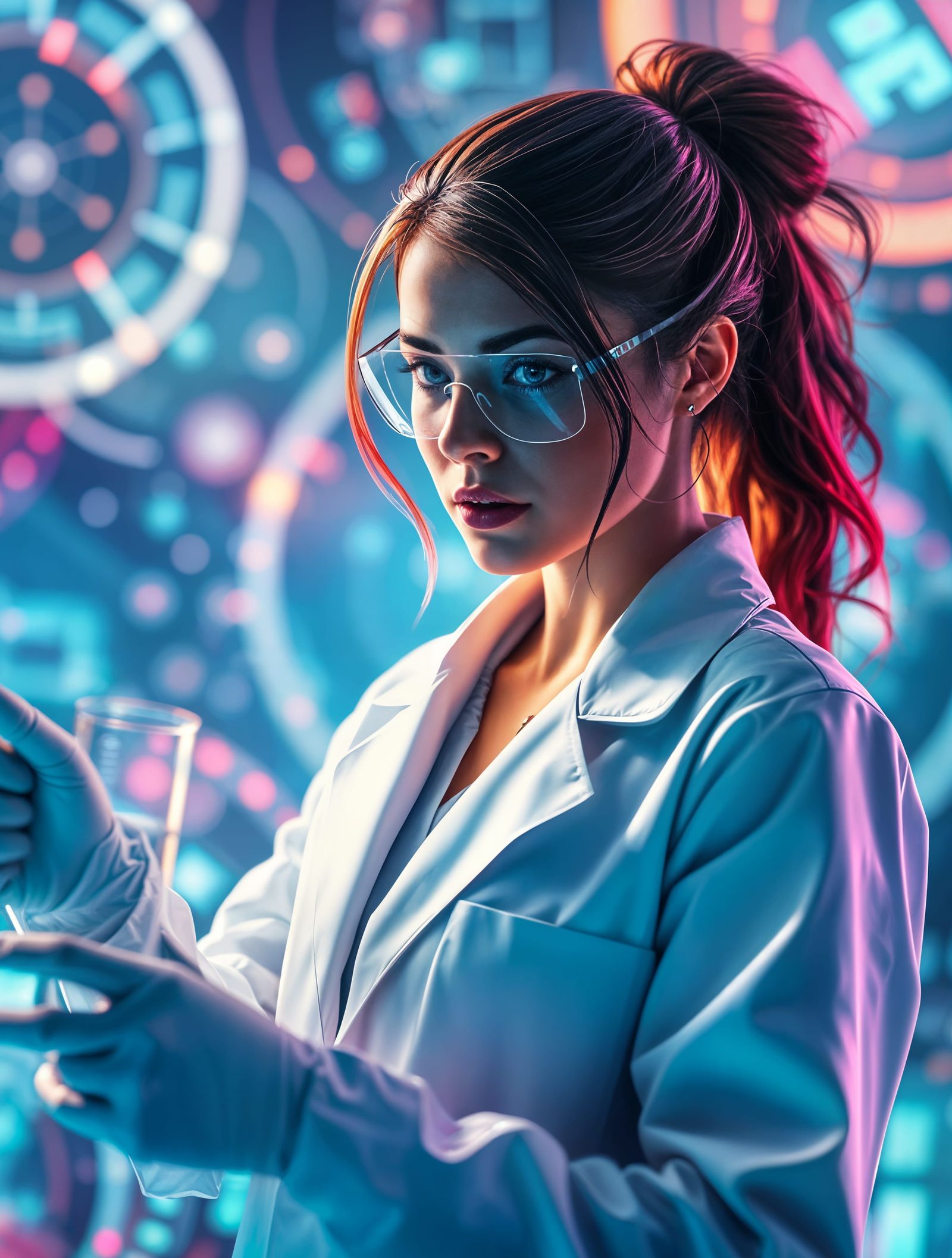 Futuristic Scientist Discovers Breakthrough in a Holographic...