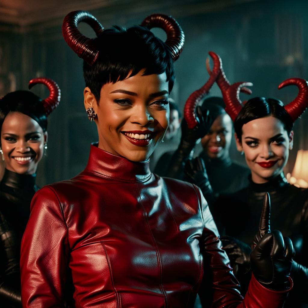 Rihanna as Queen of Hell in Cinematic Style