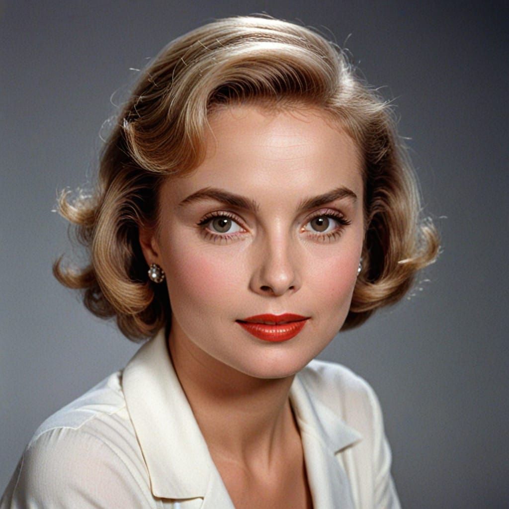 Actress Janet Leigh in a Hollywood Glamour Portrait