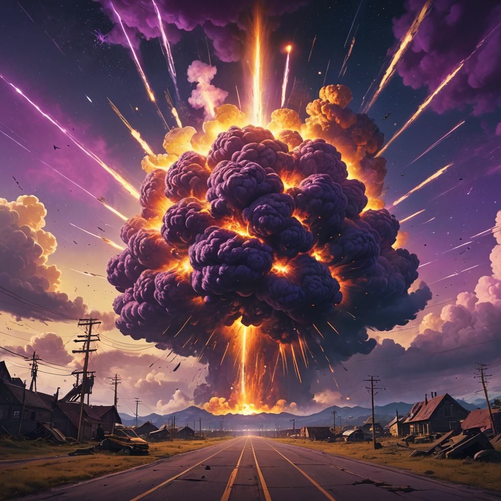 Cosmic Explosion Matte Painting in Space