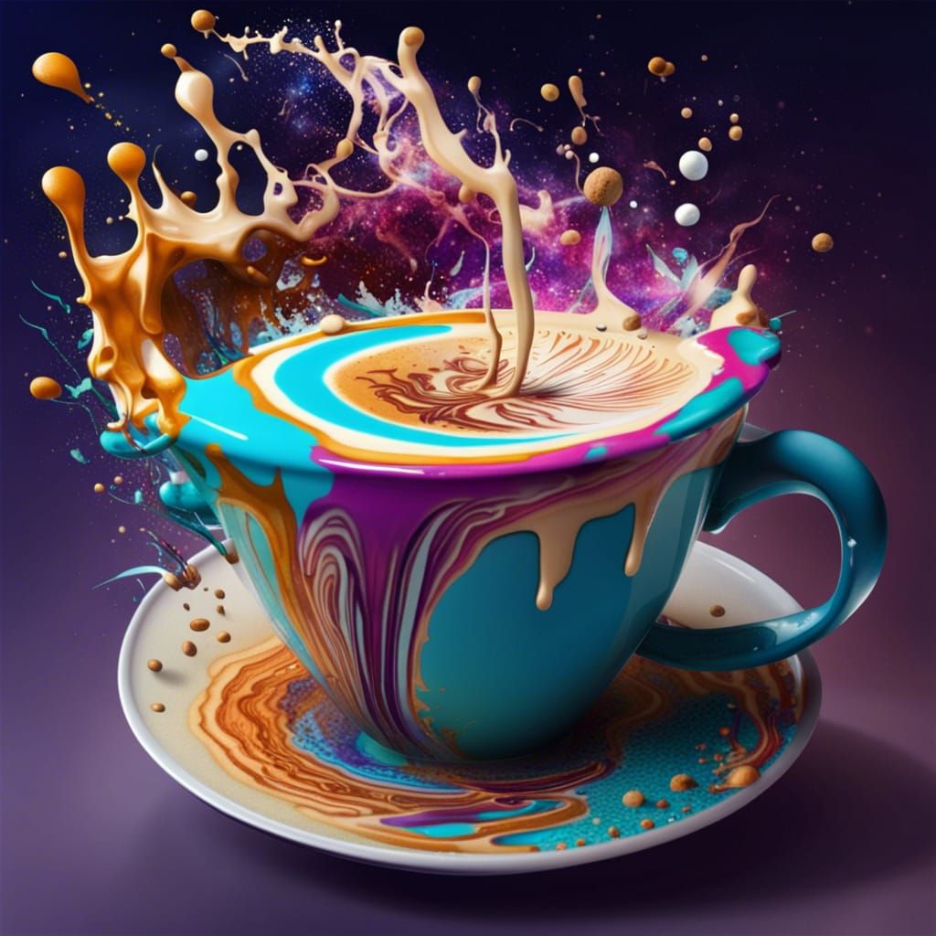 Cosmic Latte Art: A Mind-Blowing Splash
