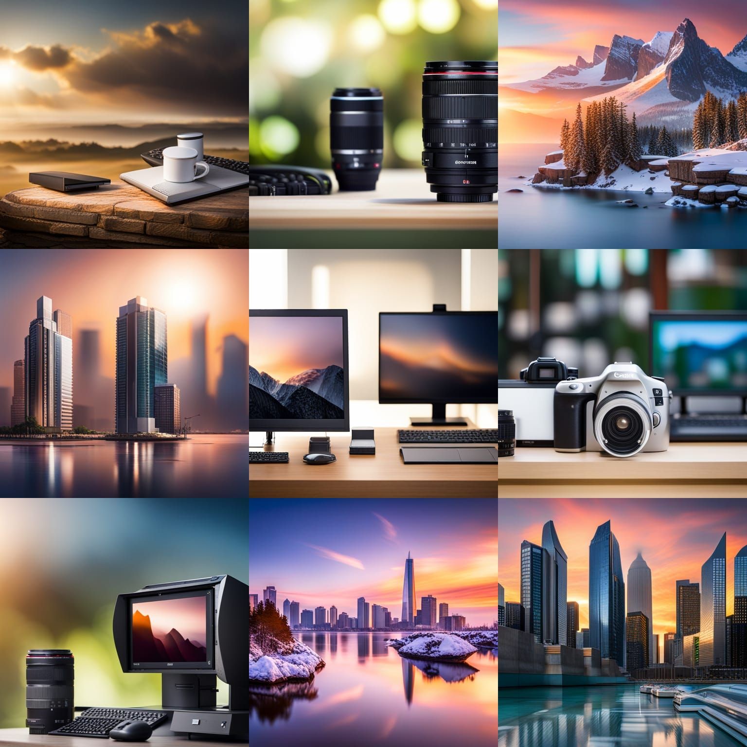 Modern Computers in Professional Photography Style