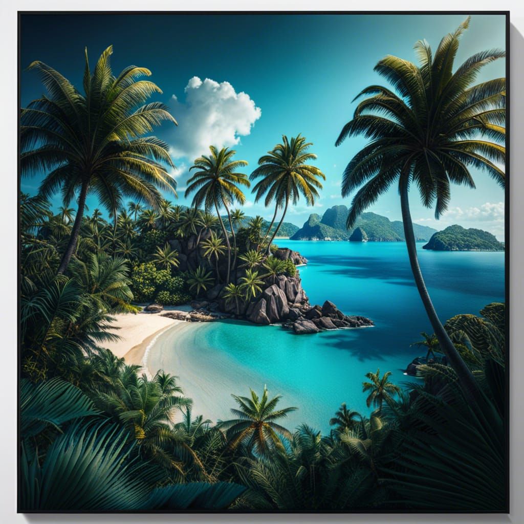 Hyperrealistic Tropical Island Paradise in Stunning Detail