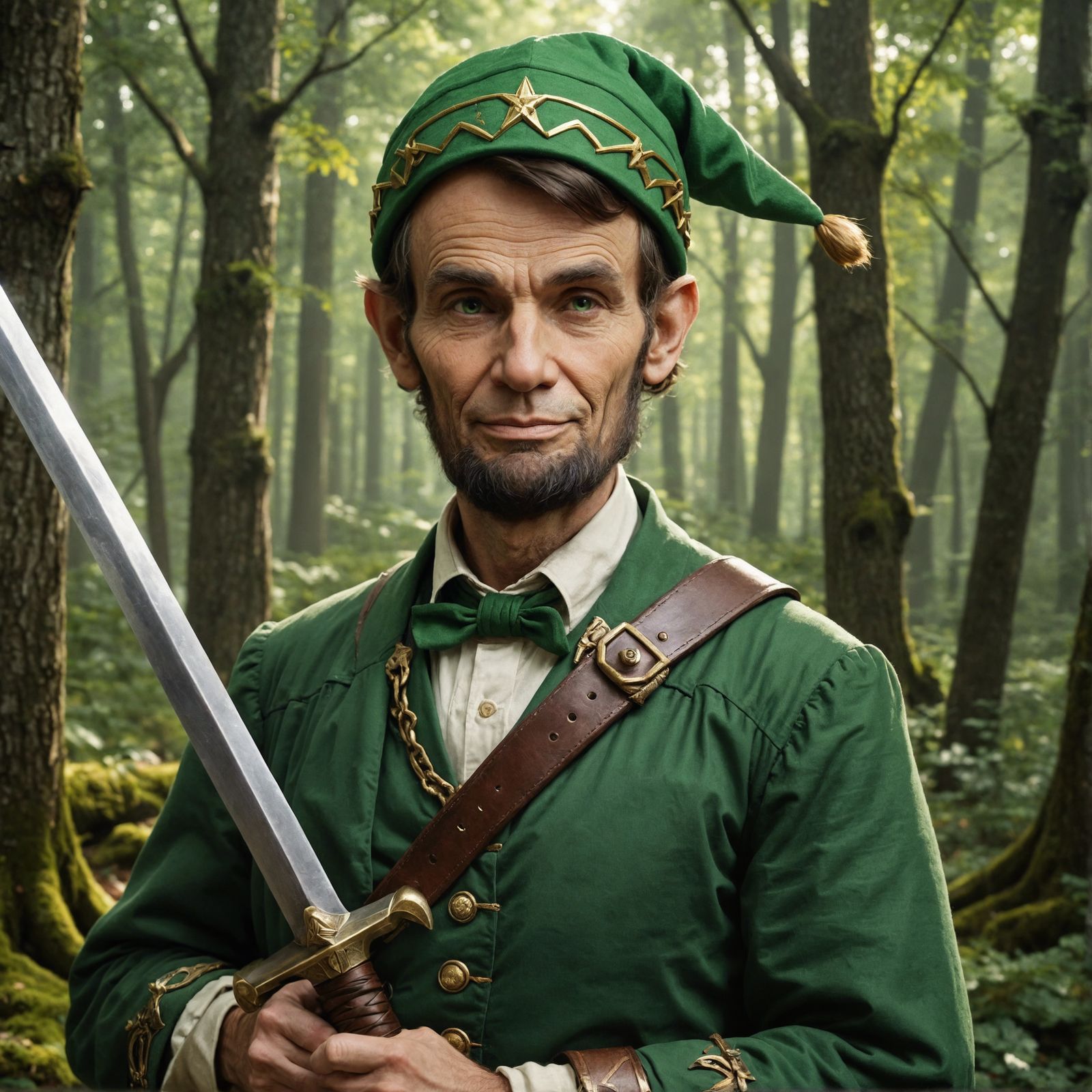 Abraham Lincoln as Link in Forest Portrait