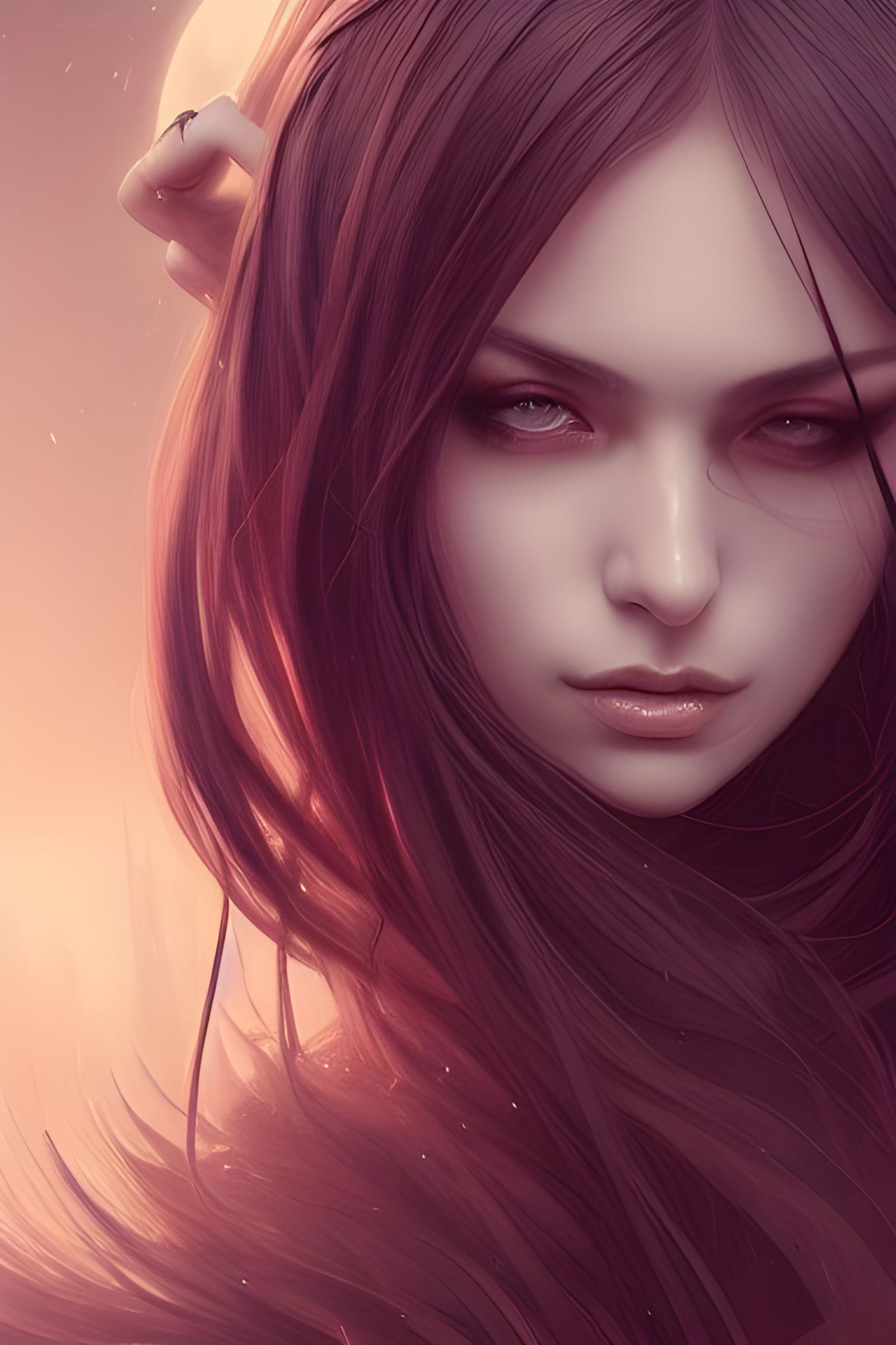 Sinister Goddess: Digital Art by Artgerm, WLOP Style