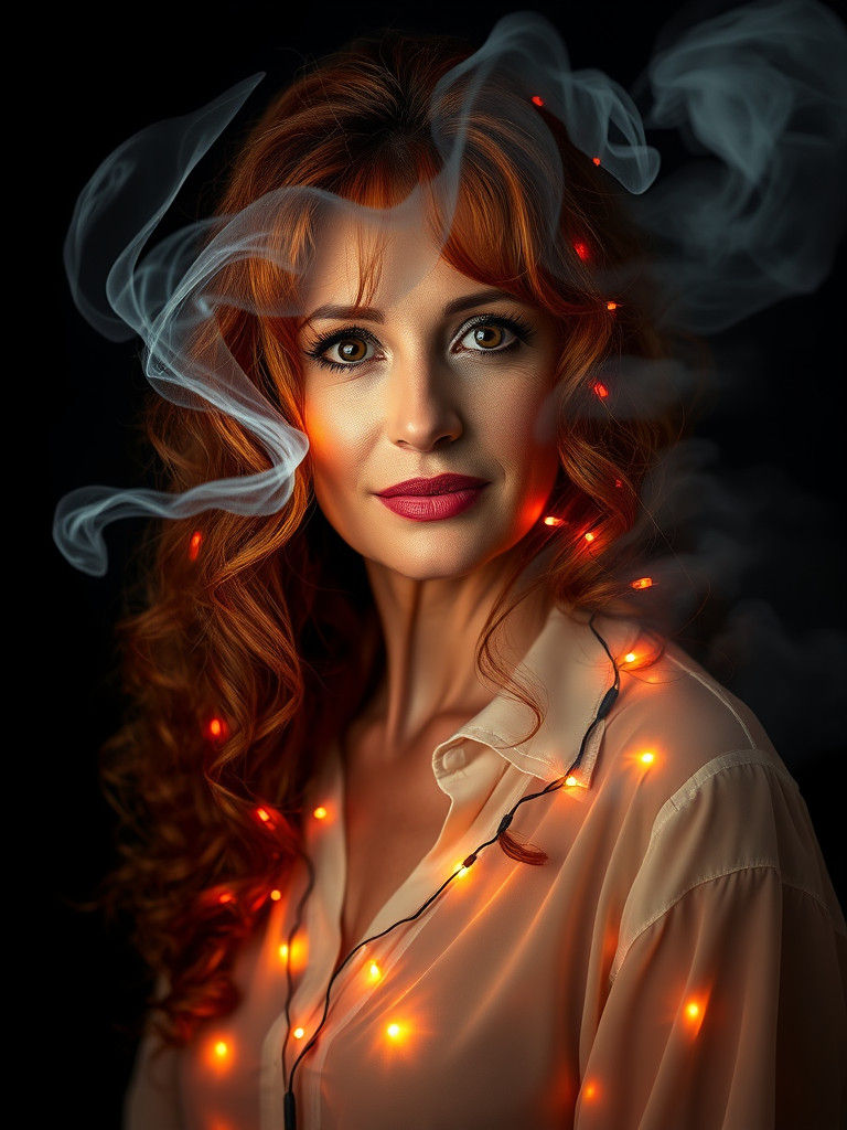 Golden Hour Portrait with LED Lights