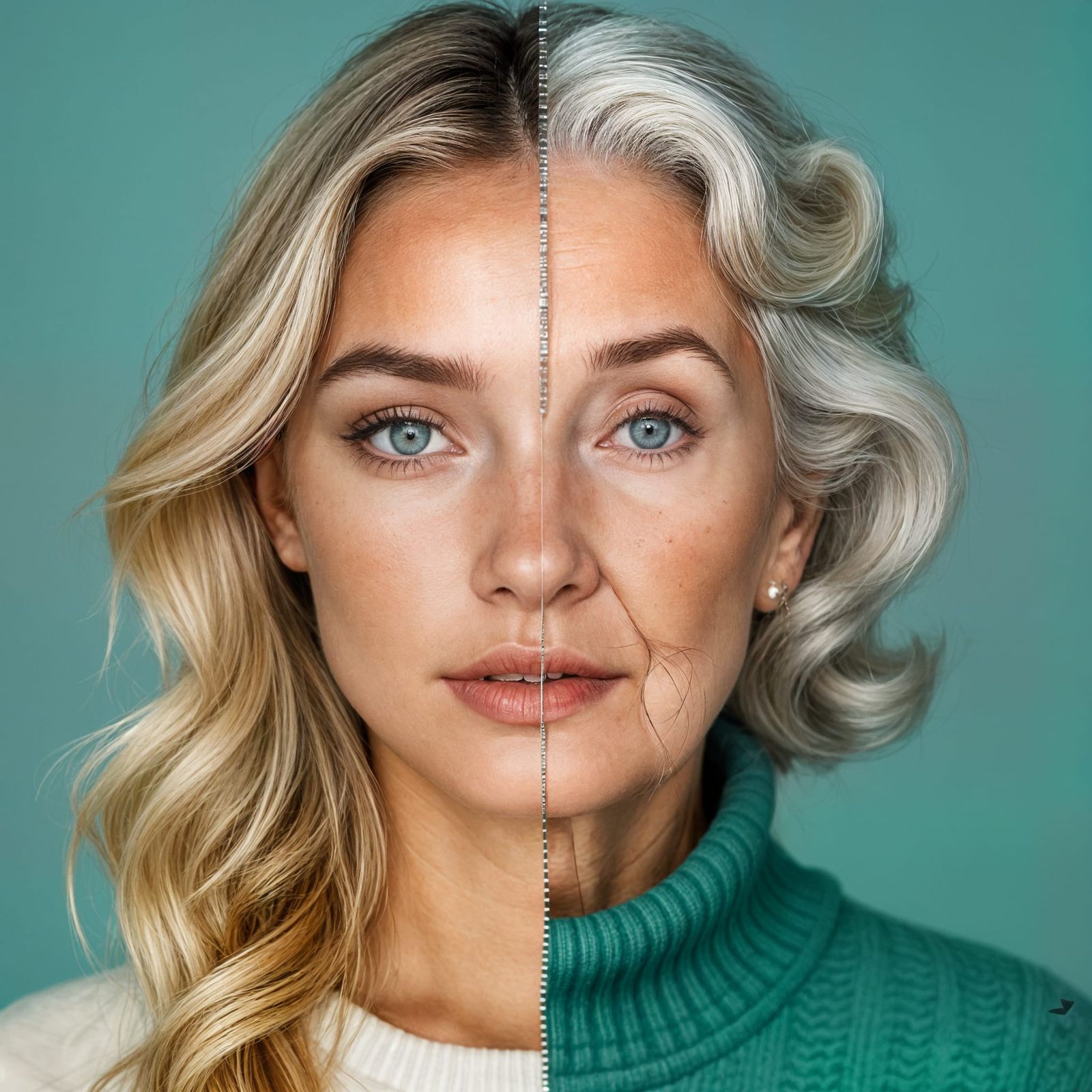 Dreamy Portrait: Youth and Age in Surreal Detail