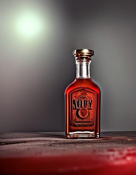 Hyperrealistic Bloody Mary Potion Bottle in HDR