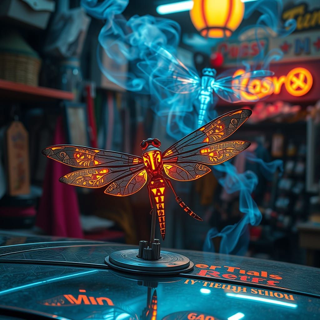 Dragonfly Steampunk Hood Ornament 1.0