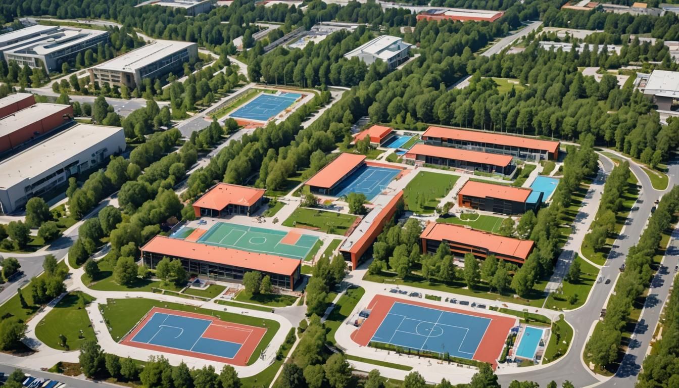 Modern Sports Complex with Playful Architecture