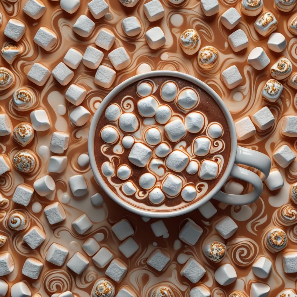 Steaming Hot Chocolate in 3D Digital Art