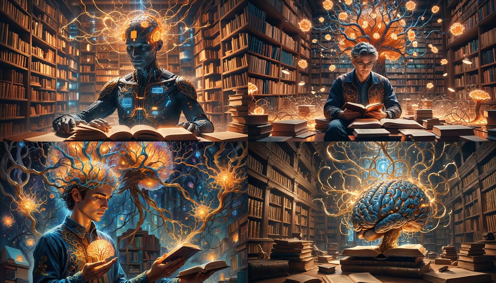 Human Brain and Body: A Neuroscience Concept Art