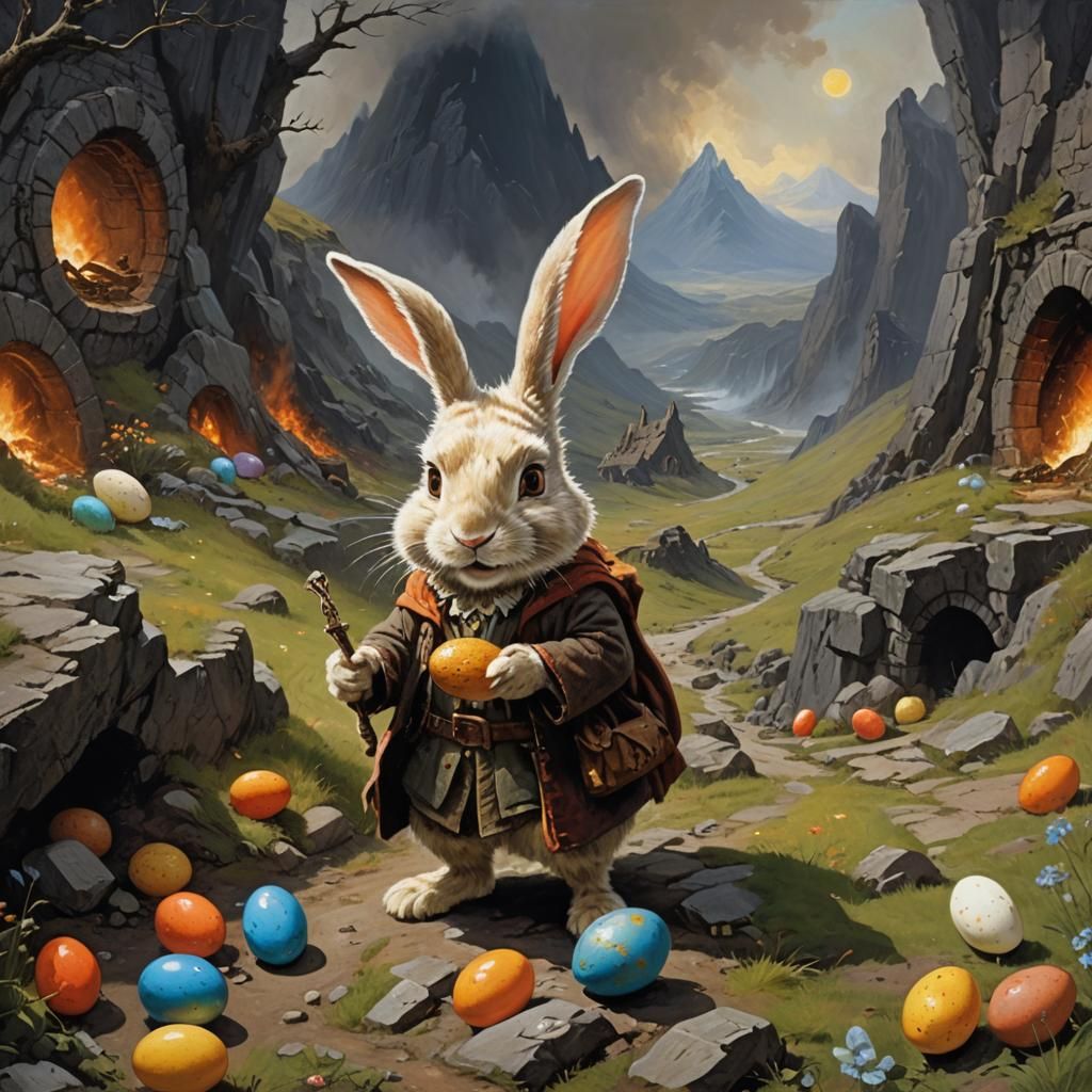 Easter Hobbit Bunny Destroys The One Egg