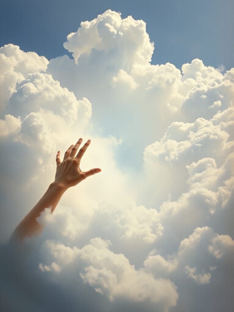 Ethereal Cloud Woman Surrealist Art