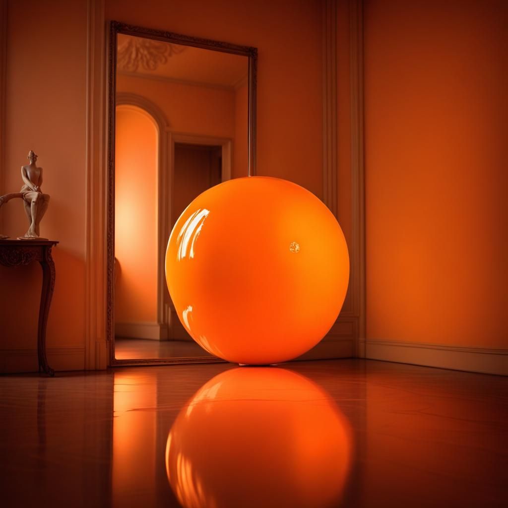 Orange Reflection in an Orange Room