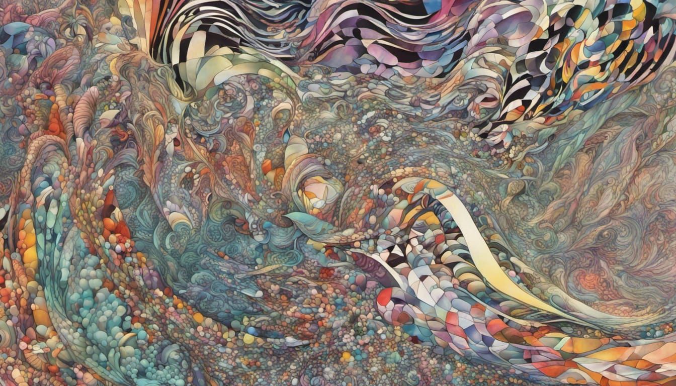 Quantum Zentangle: Infinite Kaleidoscopic Wave Function