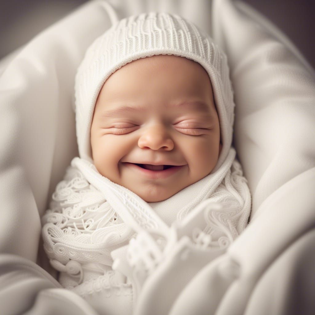 Newborn Baby Sleeping: Hyperrealistic 64 Megapixel Image