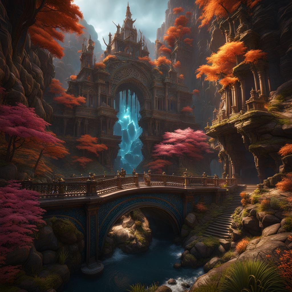 Fantastical Matte Painting in Deep Color