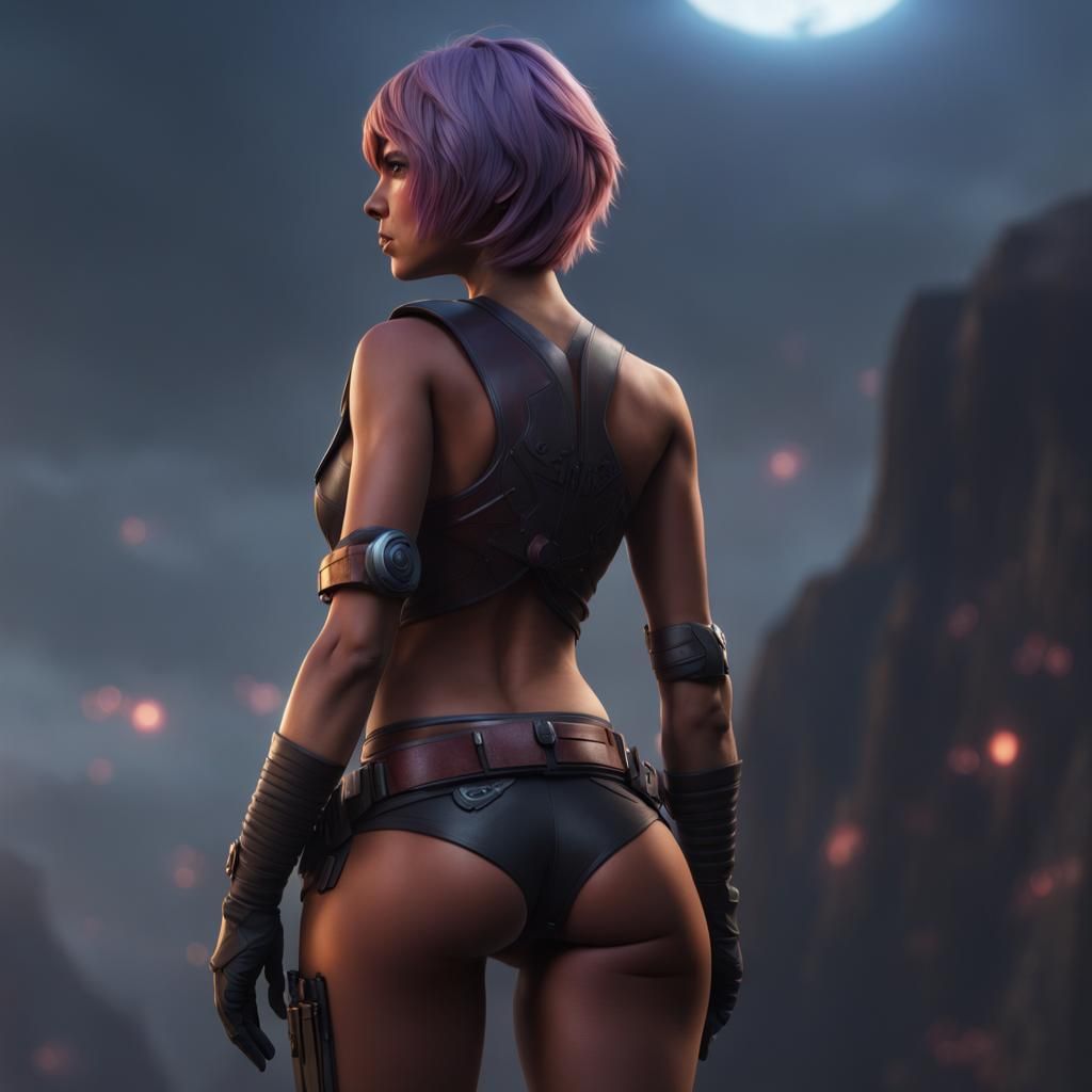 Sabine Wren in Dark, Detailed Star Wars Scene