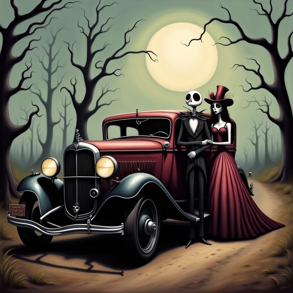 Jack and Sally Cosplay Bonnie and Clyde