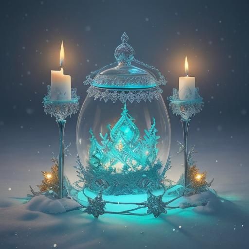 Enchanting Elf in Winter Wonderland: Fantasy Art