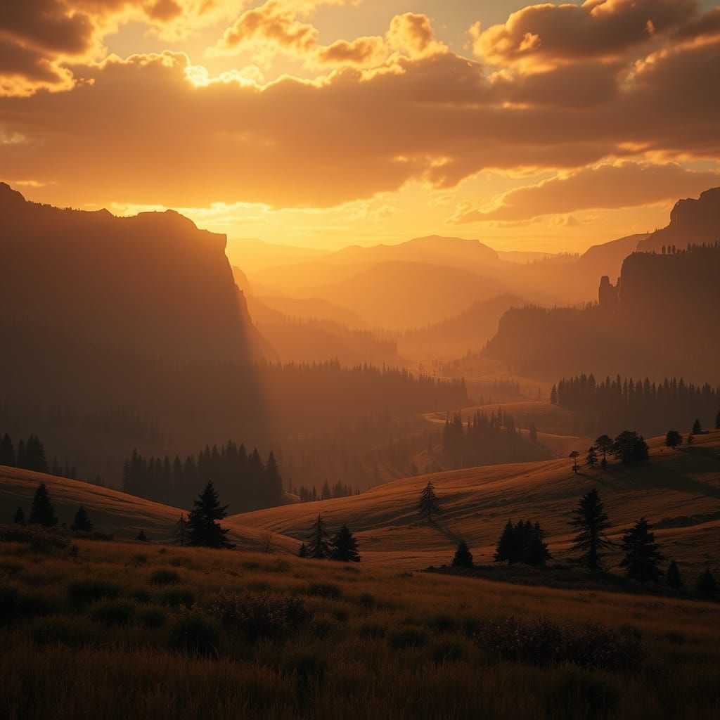 Breathtaking American West Landscape in Cinematic Style