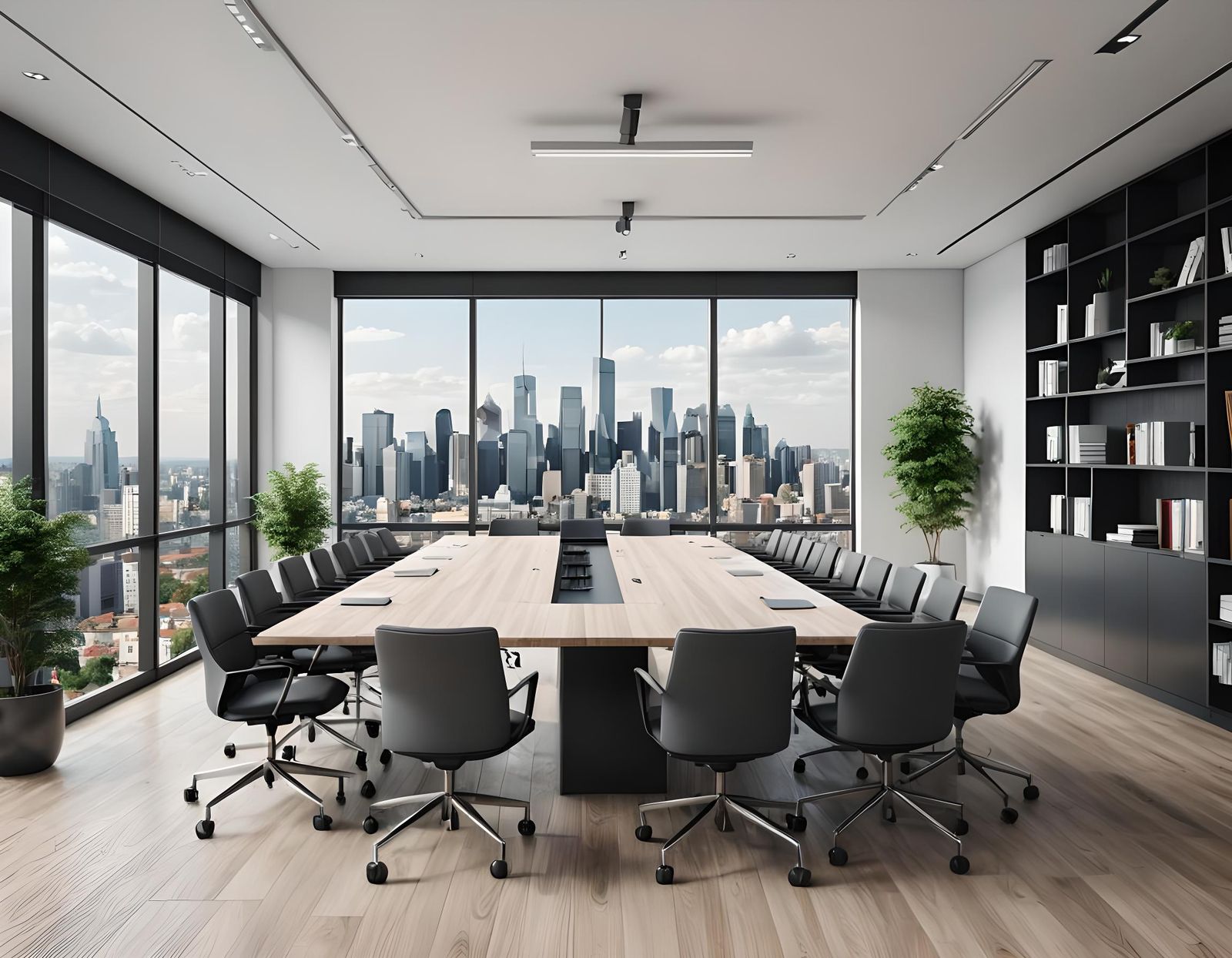 Modern Meeting Room Interior: 3D Rendering