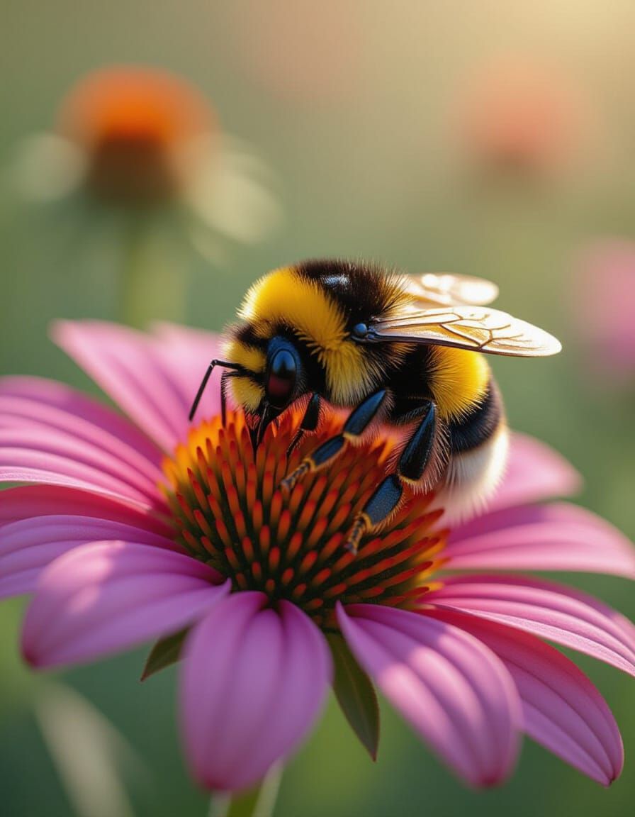 Sleeping Bumblebee in 3D Anime Style