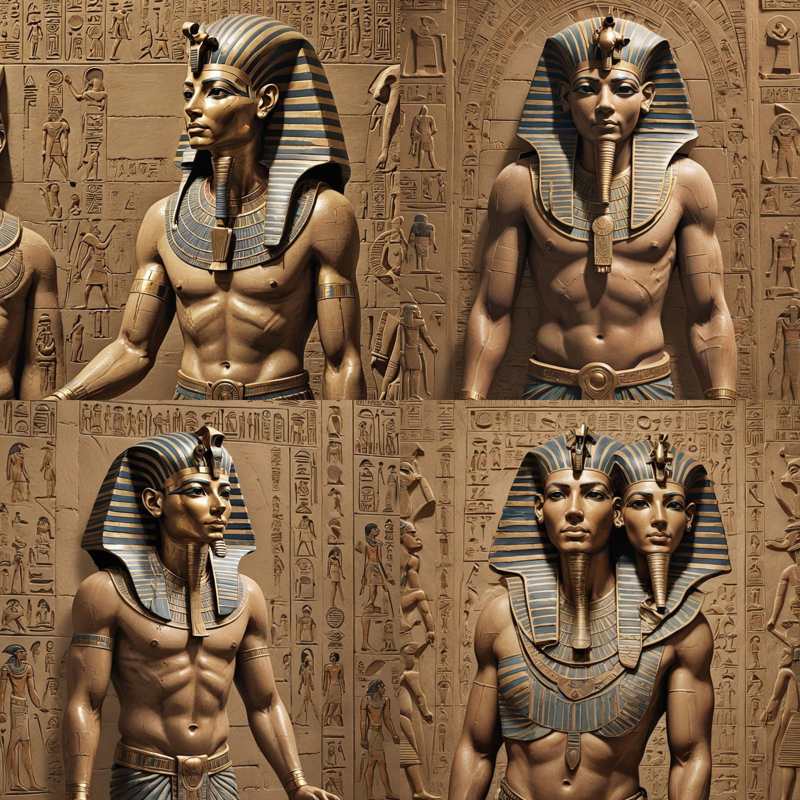 Powerful Pharaoh in Ancient Egyptian Art