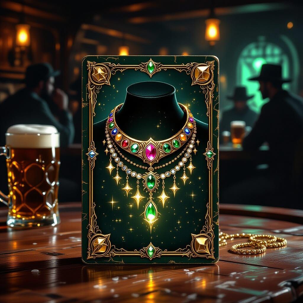 Yu-Gi-Oh! Card: Ornate Jewellery on Pub Bar