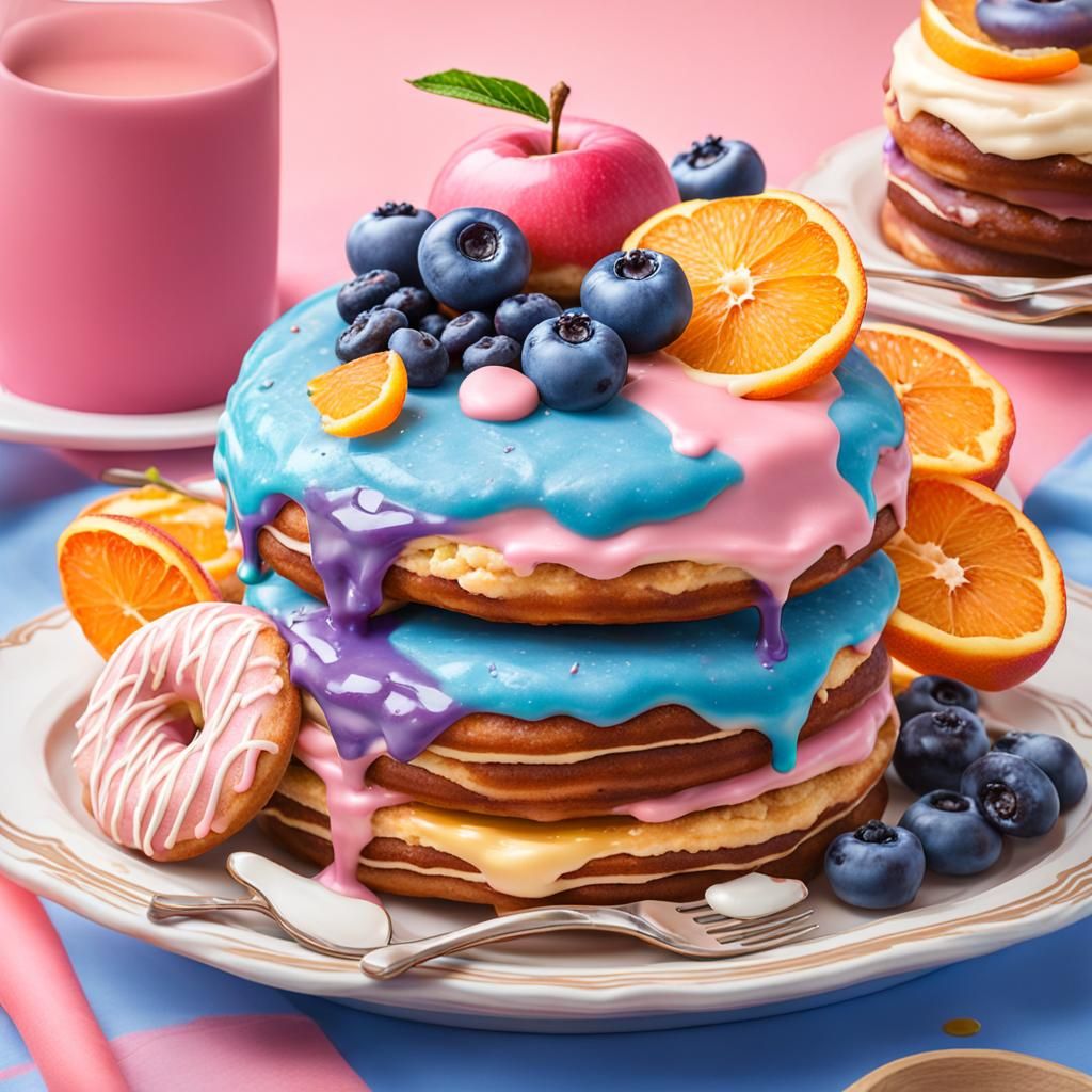 Realistic Stack of Delicious Donuts and Pastries