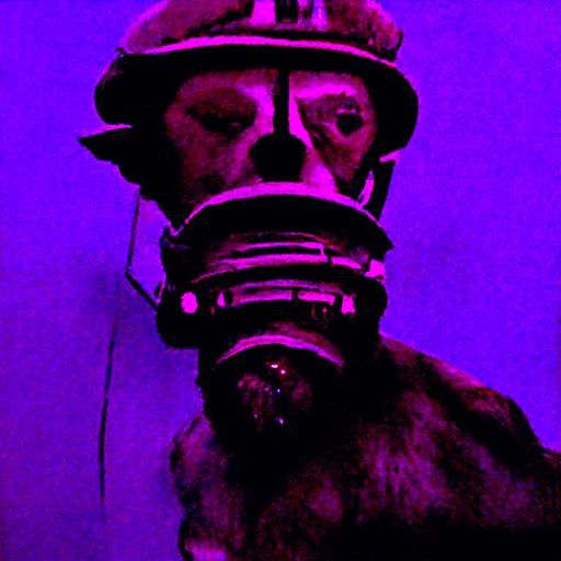 Sci-Fi Character Connected to Beast with Gas Mask