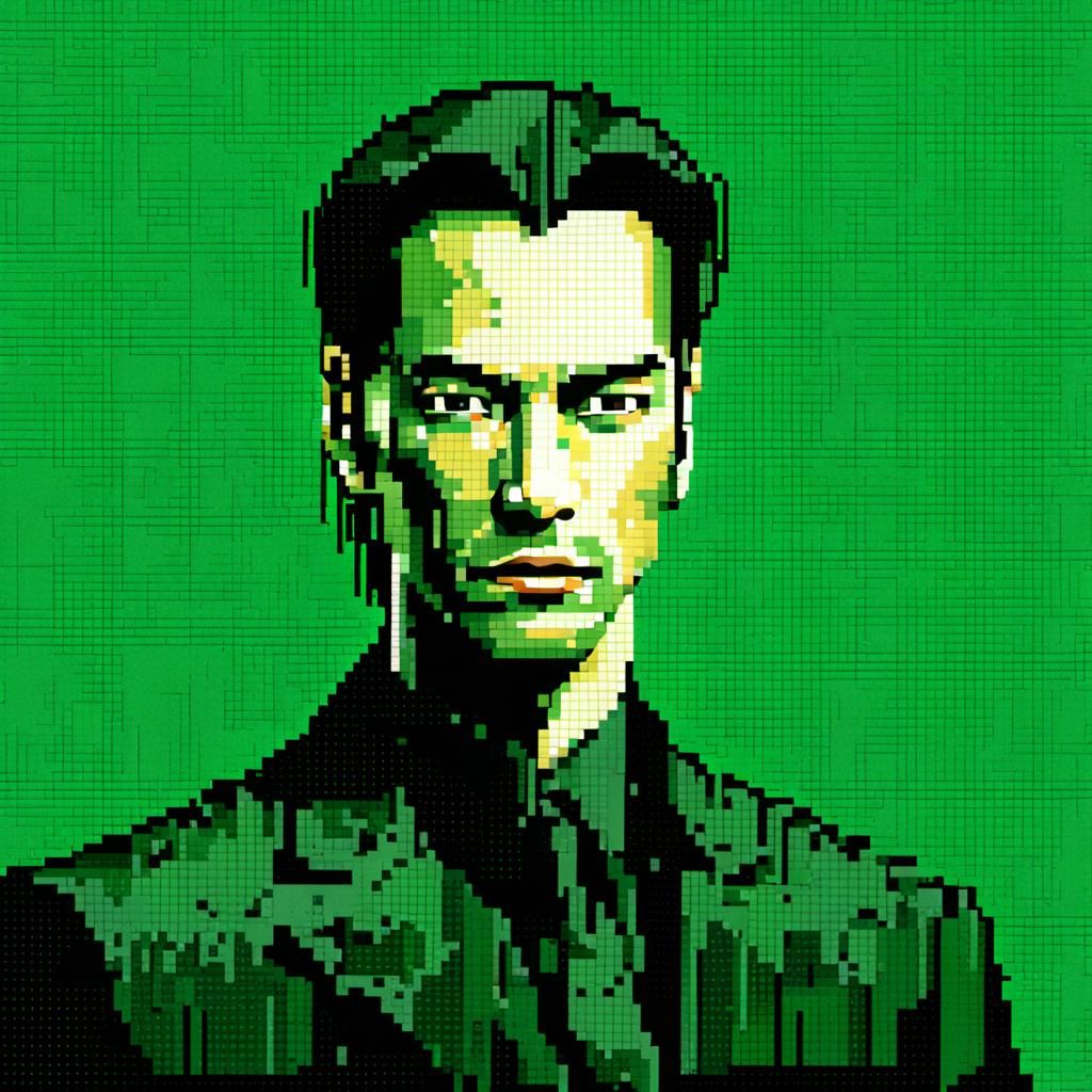 Pixel Art Neo of Matrix