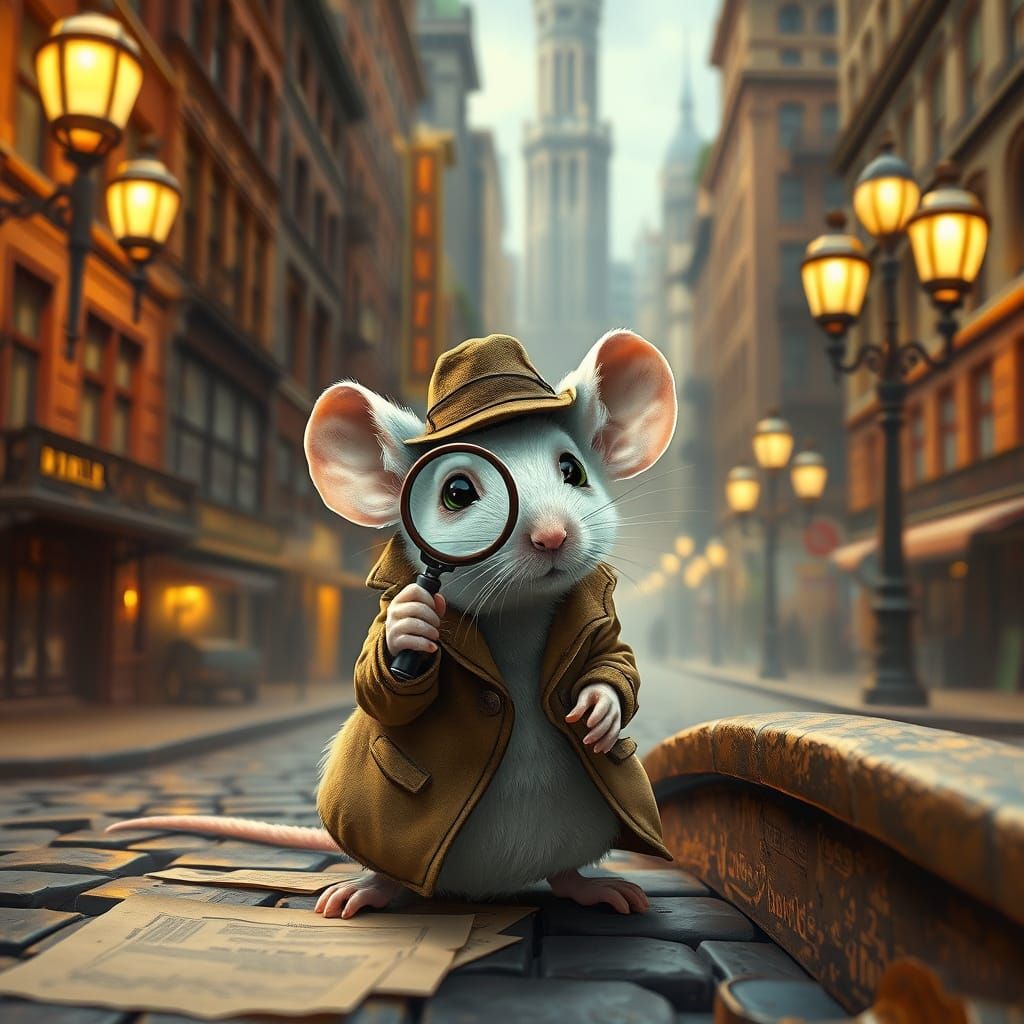 Miniature Detective Mouse Investigates Victorian-Era Crime S...