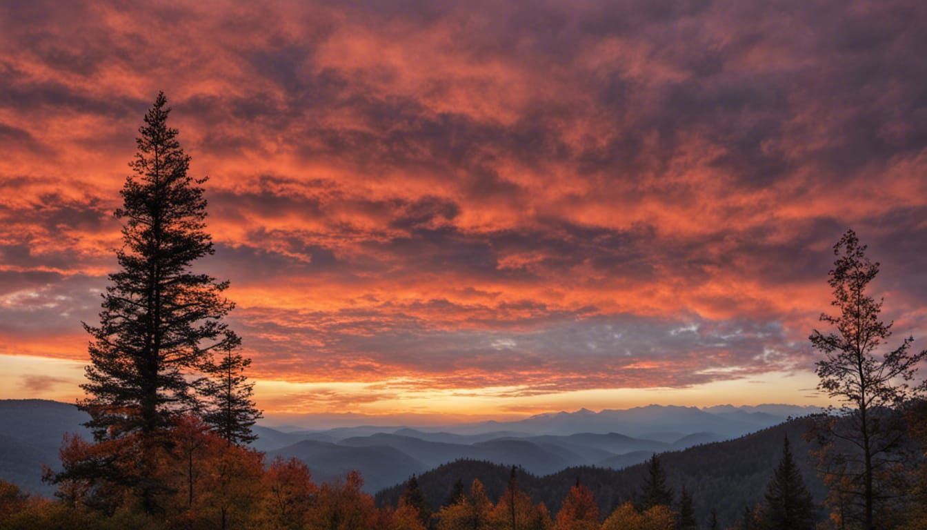 Mountain Sunrise in October Light