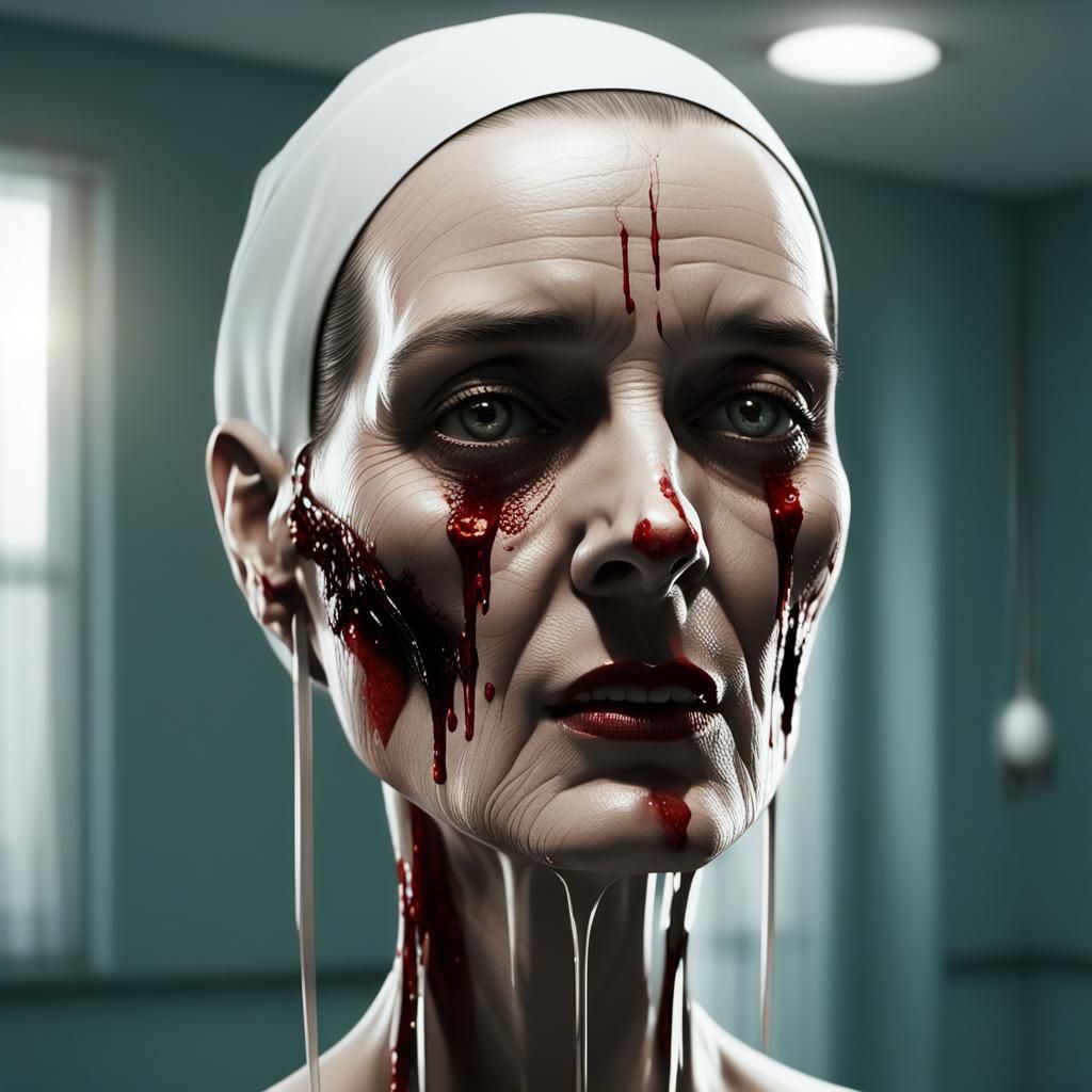 Elongated Head Injury in 1920s Hospital, 3D Render